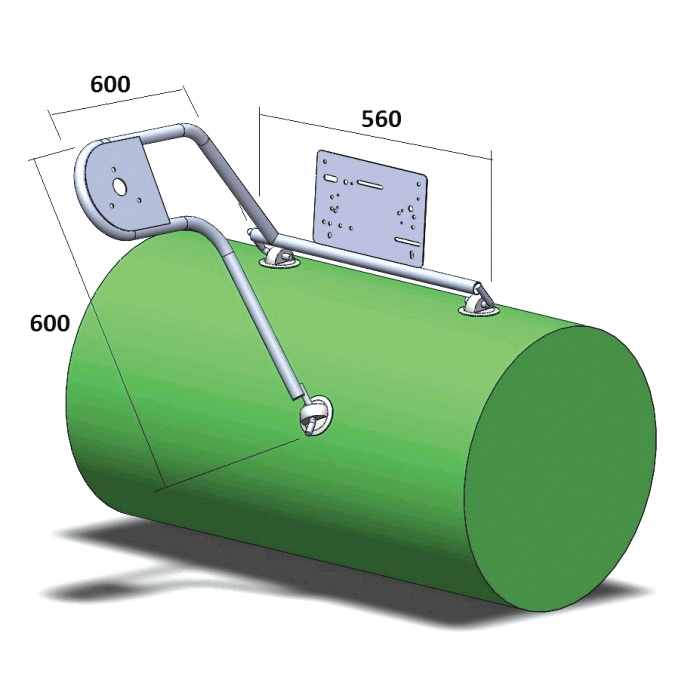 Стойка рулевая с креплением на баллон надувной лодки 25мм в Балакове