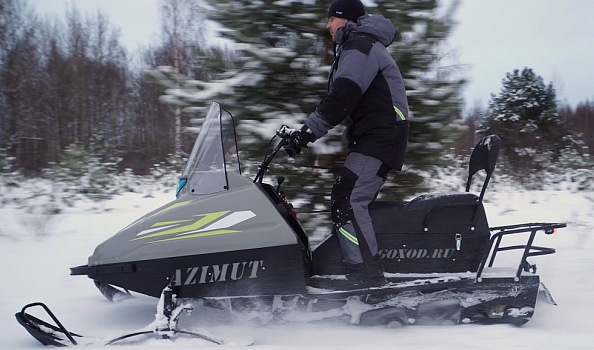 Миниснегоход Бурлак Азимут 24 л.с. , эл.запуск, реверс, тормоз гидравл, капот серый в Балакове