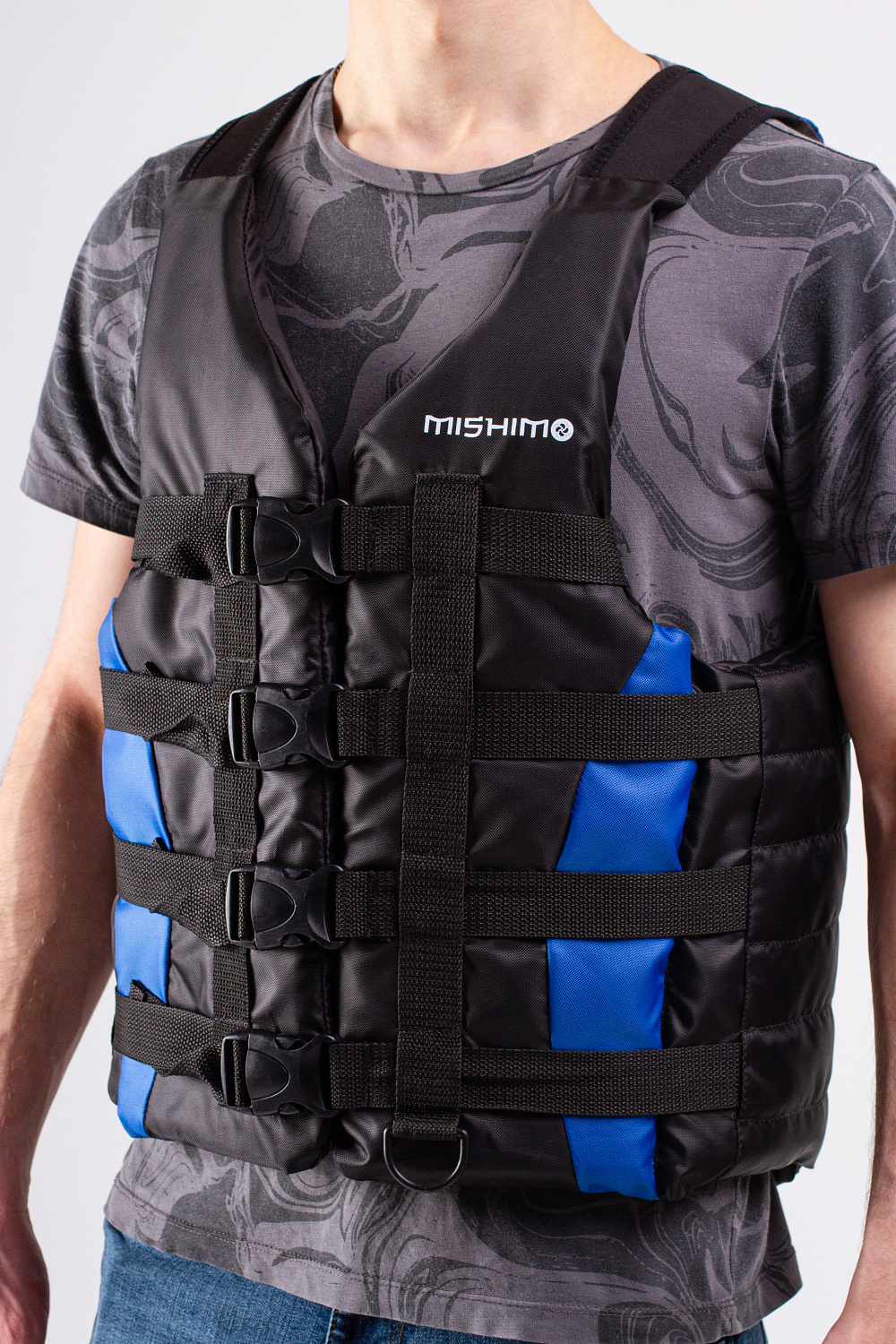 Жилет спасательный MISHIMO PRO Премиум качества Черно-синий в Балакове