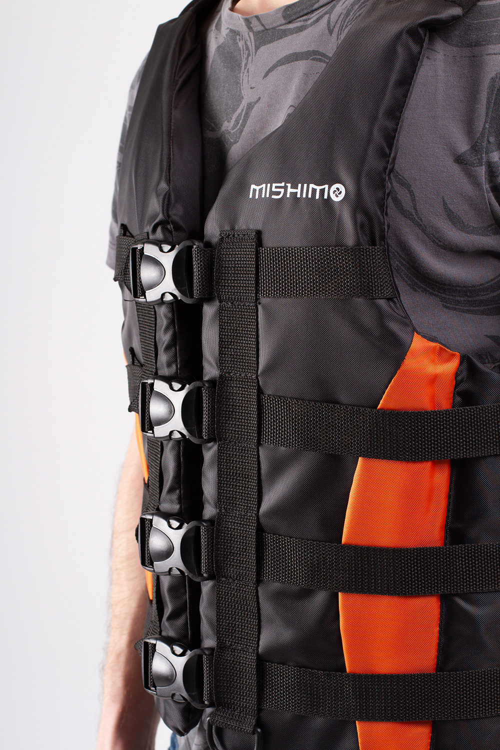 Жилет спасательный MISHIMO PRO Премиум качества Черно-оранжевый в Балакове