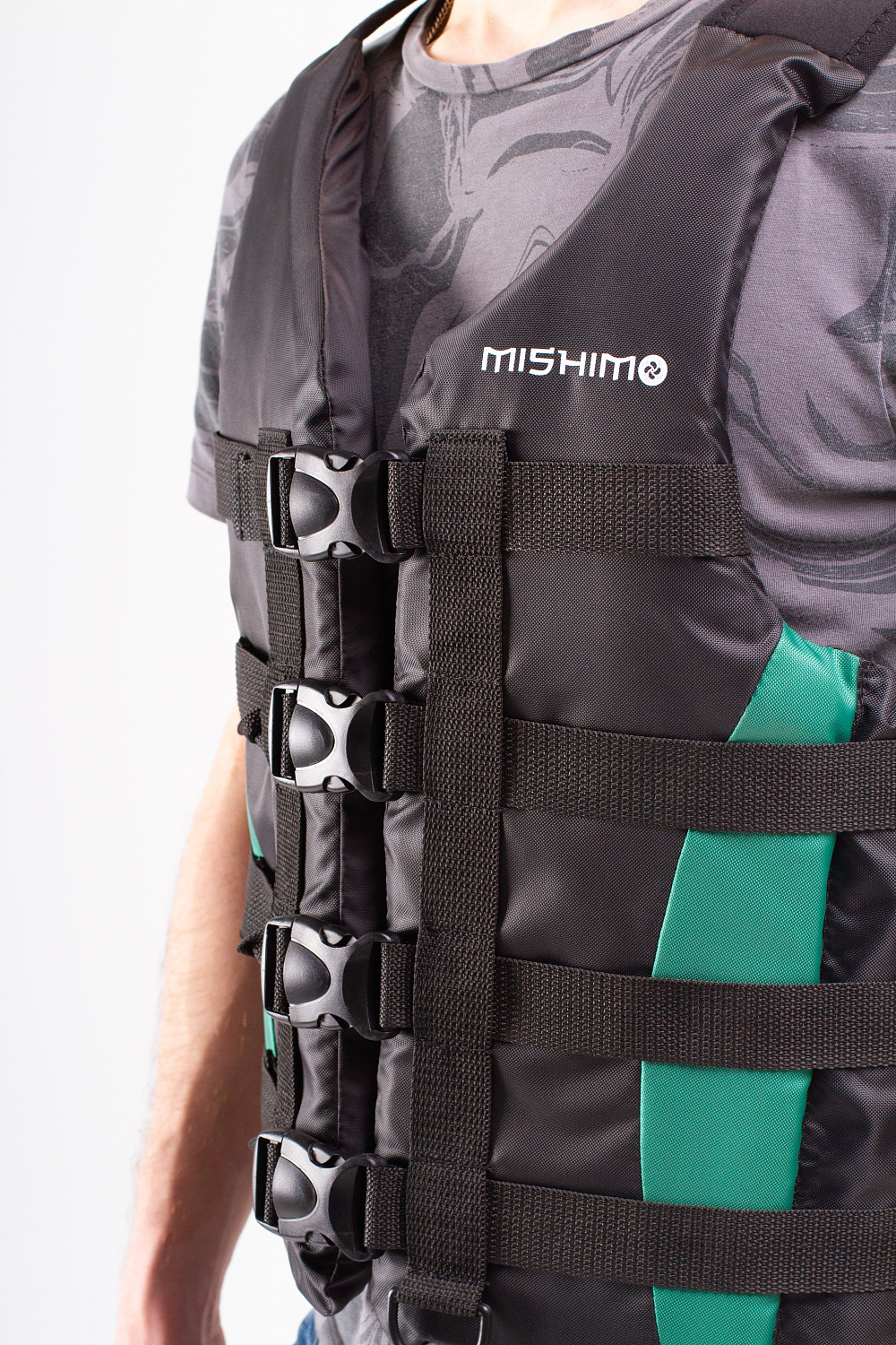 Жилет спасательный MISHIMO PRO Премиум качества Черно-зеленый в Балакове